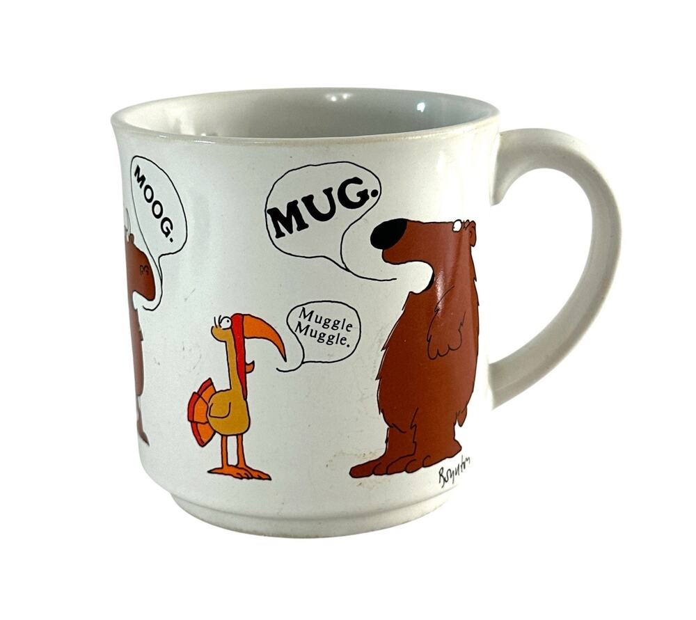 Vintage Sandra Boynton Moog Muggle Mug Recycled Paper Products Cartoon Animals